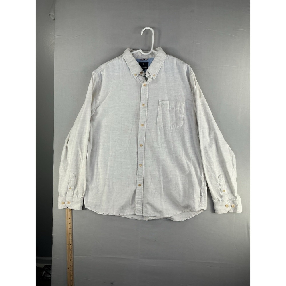 Ben Sherman Men's XL White Long Sleeve Button Down‎ Shirt 100% Cotton